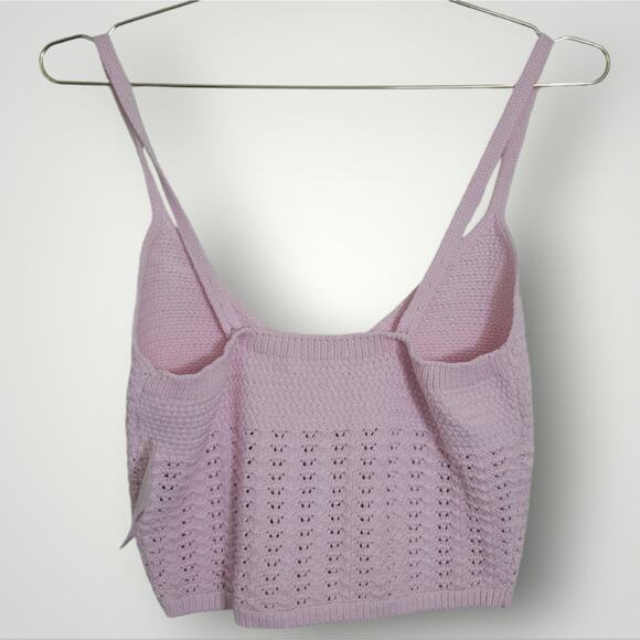 Ardene Strappy Top Medium M Crochet Pink Boho NWT Festival Summer Breazy - Picture 6 of 8